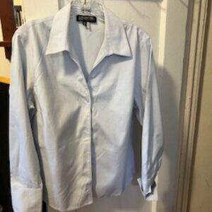 Light Blue Long-Sleeved Blouse 100% Cotton